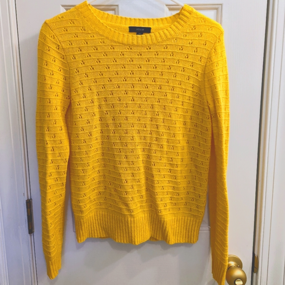 J Crew Pointelle Sweater XS